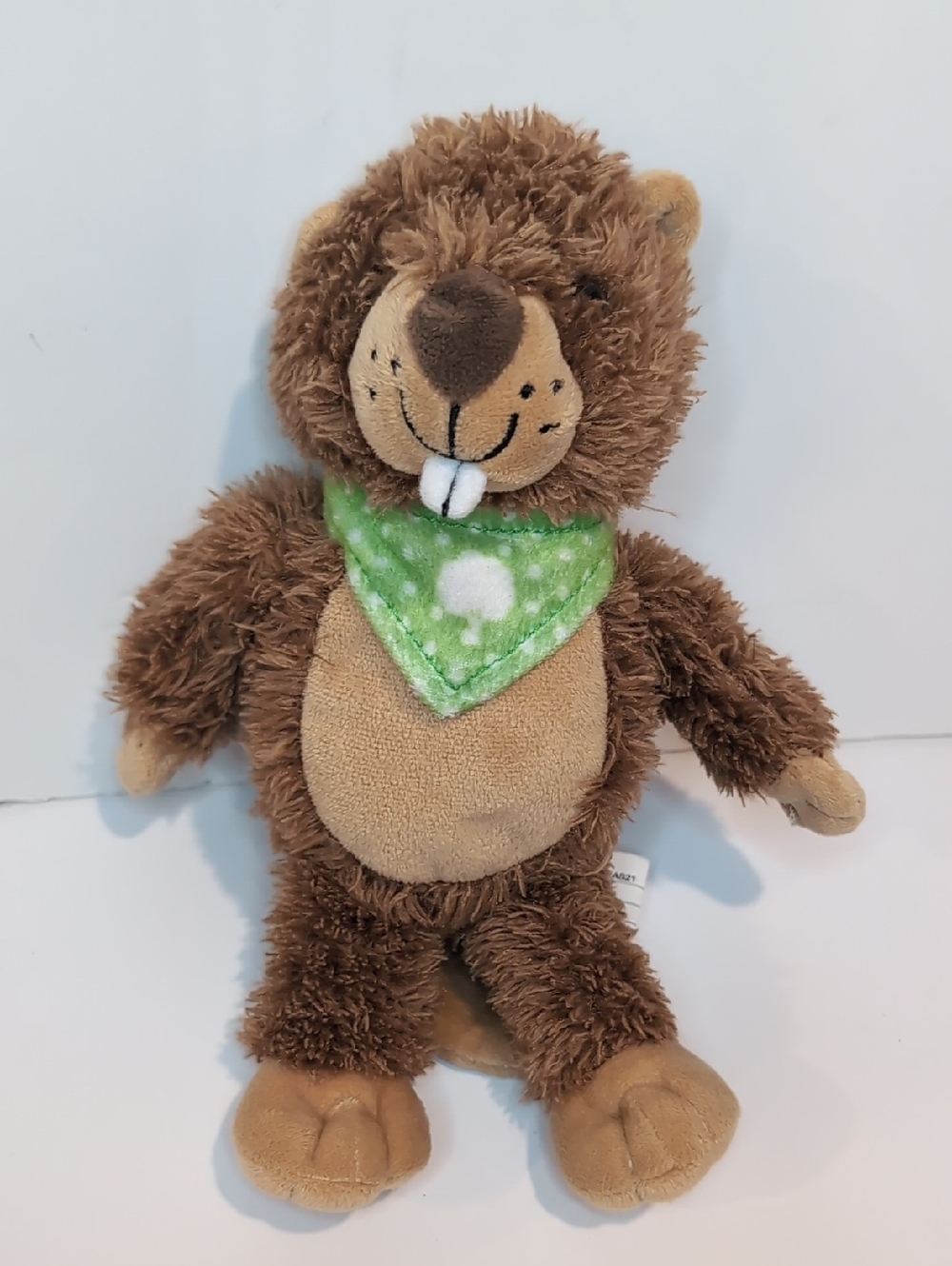 2/$20 Kinder Surprise Brown Beaver Plush Stuffed Animal with Green Bandana